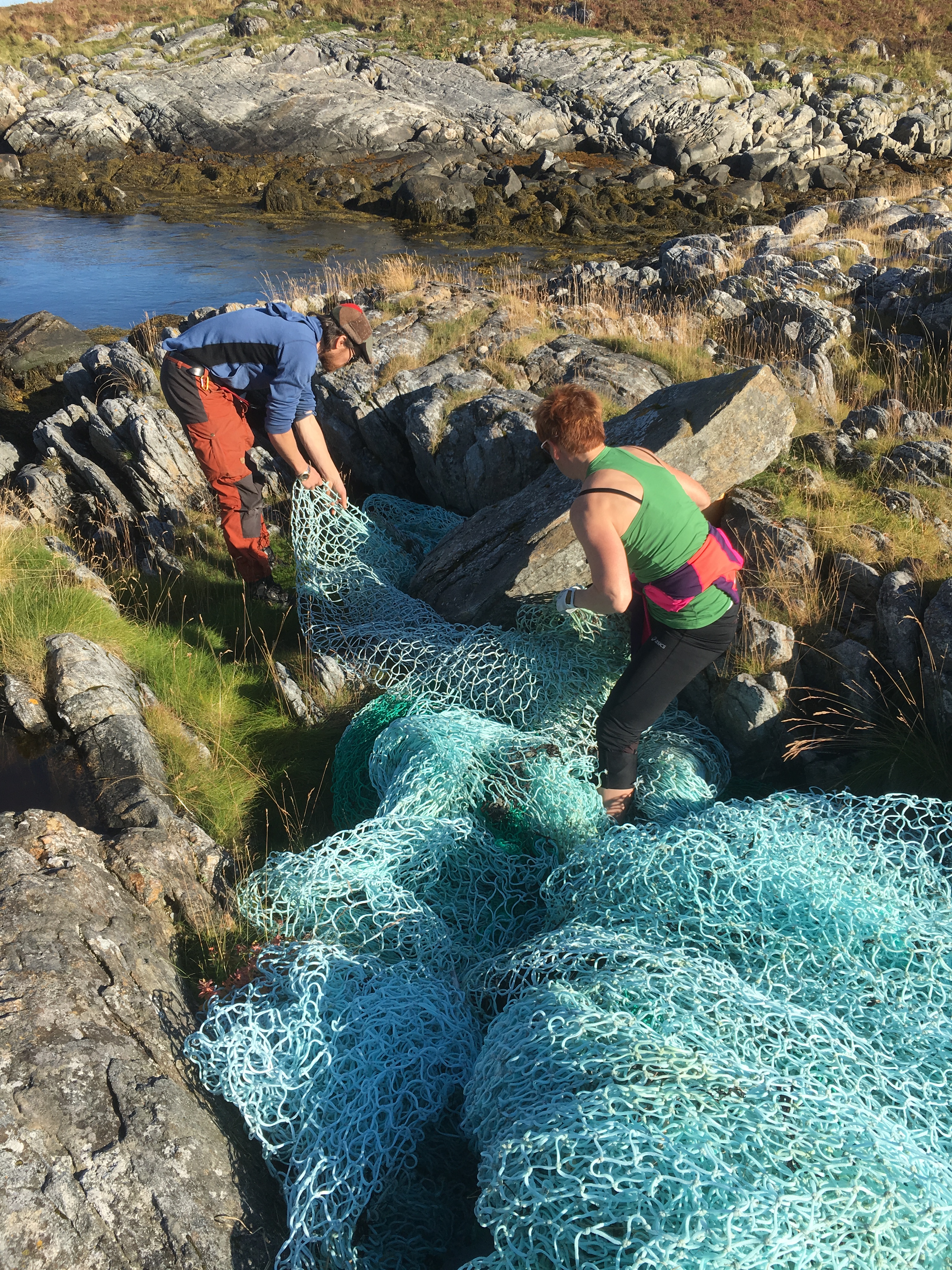 Garn funnet i Risøya naturreservat utenfor Kvaløya. Garn funnet i Risøya naturreservat utenfor Kvaløya.