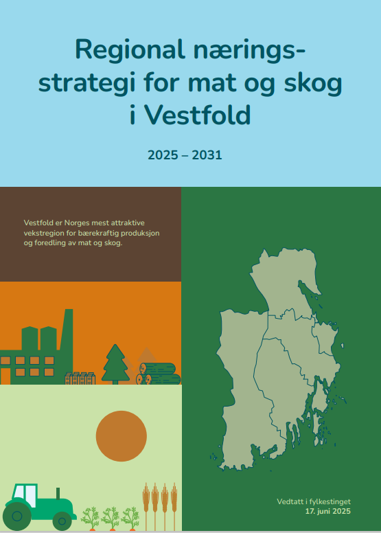 Forsidebildet av regional næringsstrategi for mat og skog i Vestfold
