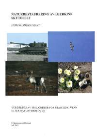 Faksimile av rapport fra Fylkesmannen 2003 Naturrestaurering av Hjerkinn skytefelt