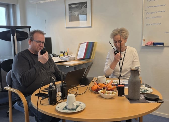 Bilde fra øvelsen. Foto: Statsforvalteren i Vestfold og Telemark