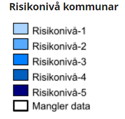 (Fargekodar i kart, fylkesatlas.no) (Fargekodar i kart, fylkesatlas.no)