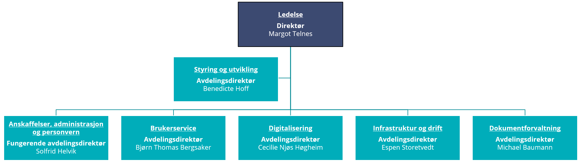 STAFs overordnede organisasjonskart