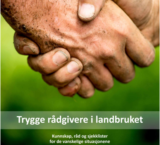 Framsida av rettleiaren- Trygge rådgivere i landbruket.