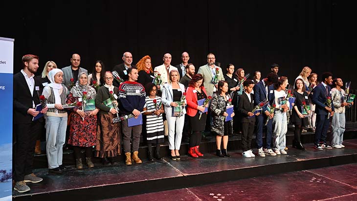 Foto: Statsforvalteren i Innlandet/Benedicte Kvalsund. Gruppebilde Lillehammer fra statsborgerseremoni