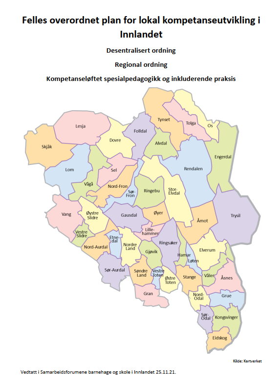 Felles overordnet plan for lokal kompetanseutvikling i Innlandet.