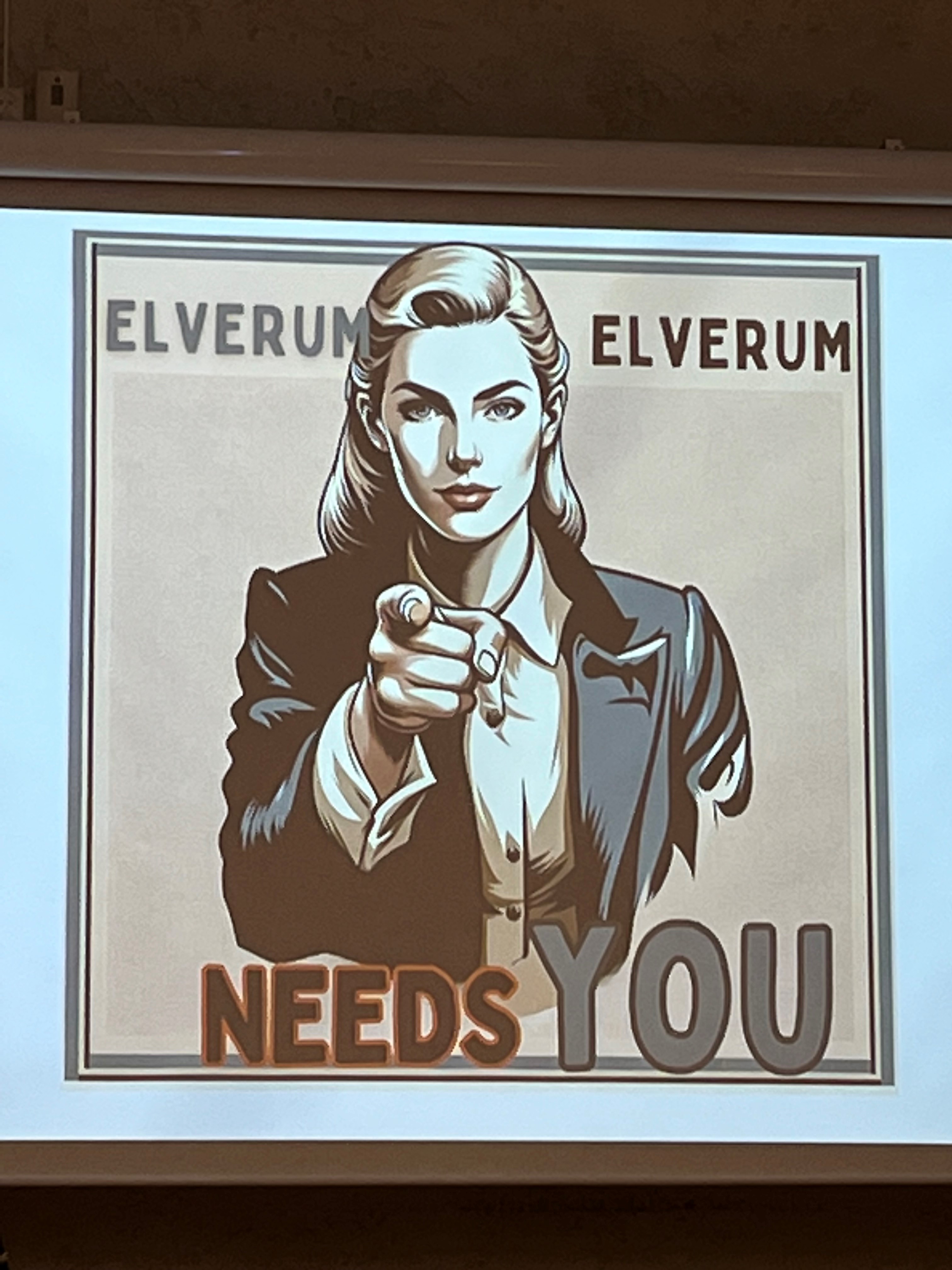 Elverum needs you! Foto: Aslak Nordstoga Lilleland. Bilde på veggen