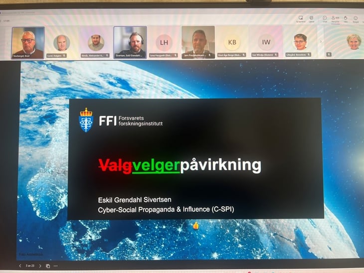 Bilde fra et av lysarkene brukt i møtet 22. august