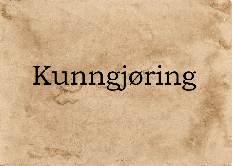 Kunngjøring